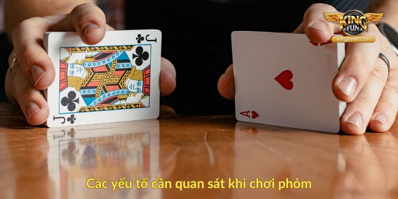 Các yếu tố cần quan sát khi chơi phỏm