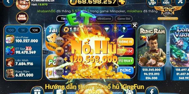 Hướng dẫn tham gia nổ hũ KingFun